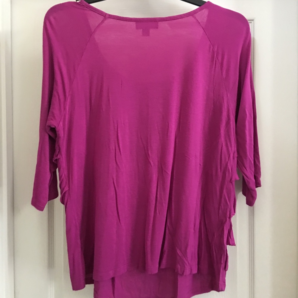 Hot Pink, Plus Size , Ruffle Top - Picture 3 of 3